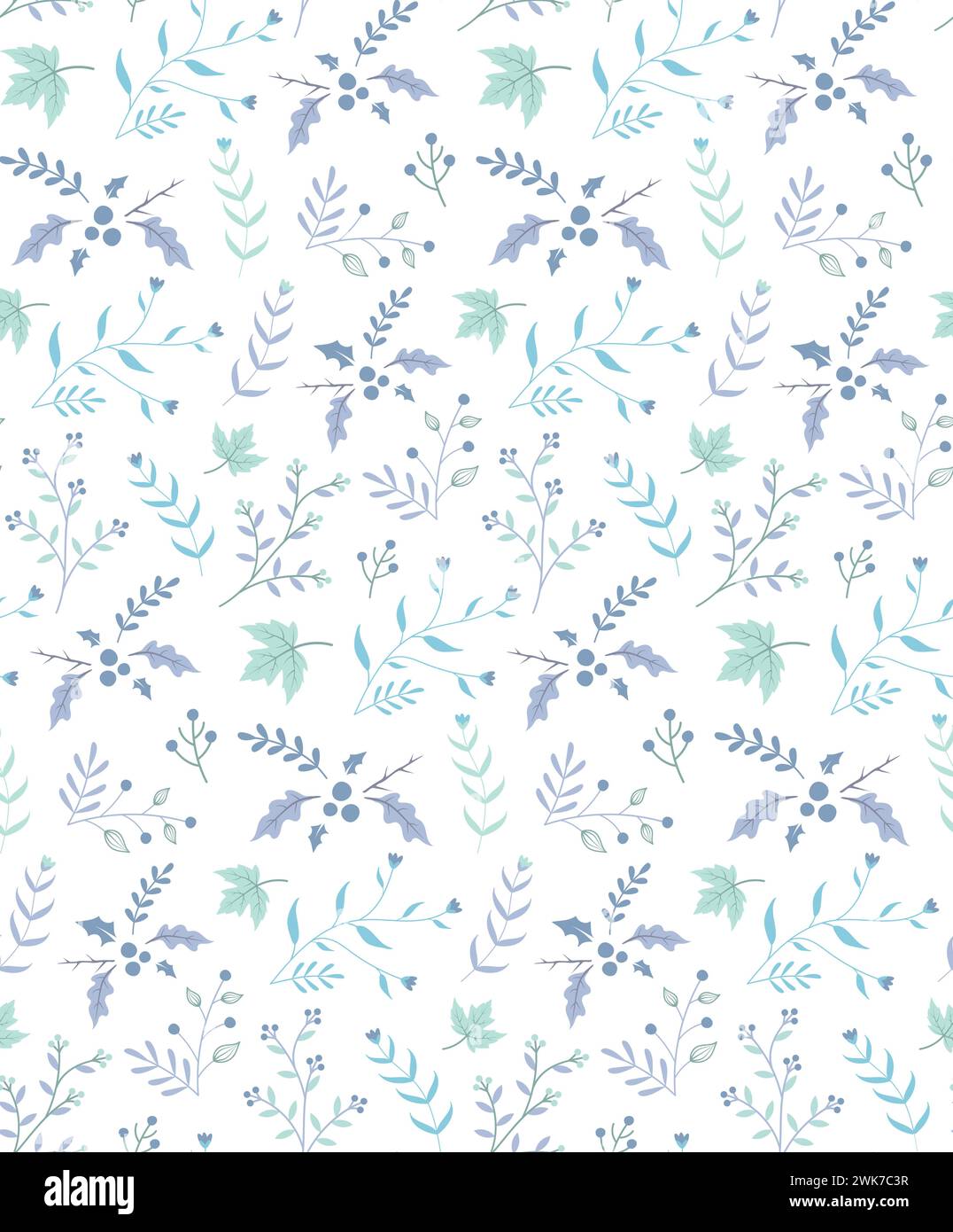 Motif floral sans couture avec motif de noël d'hiver aquarelle. Illustration de Vecteur
