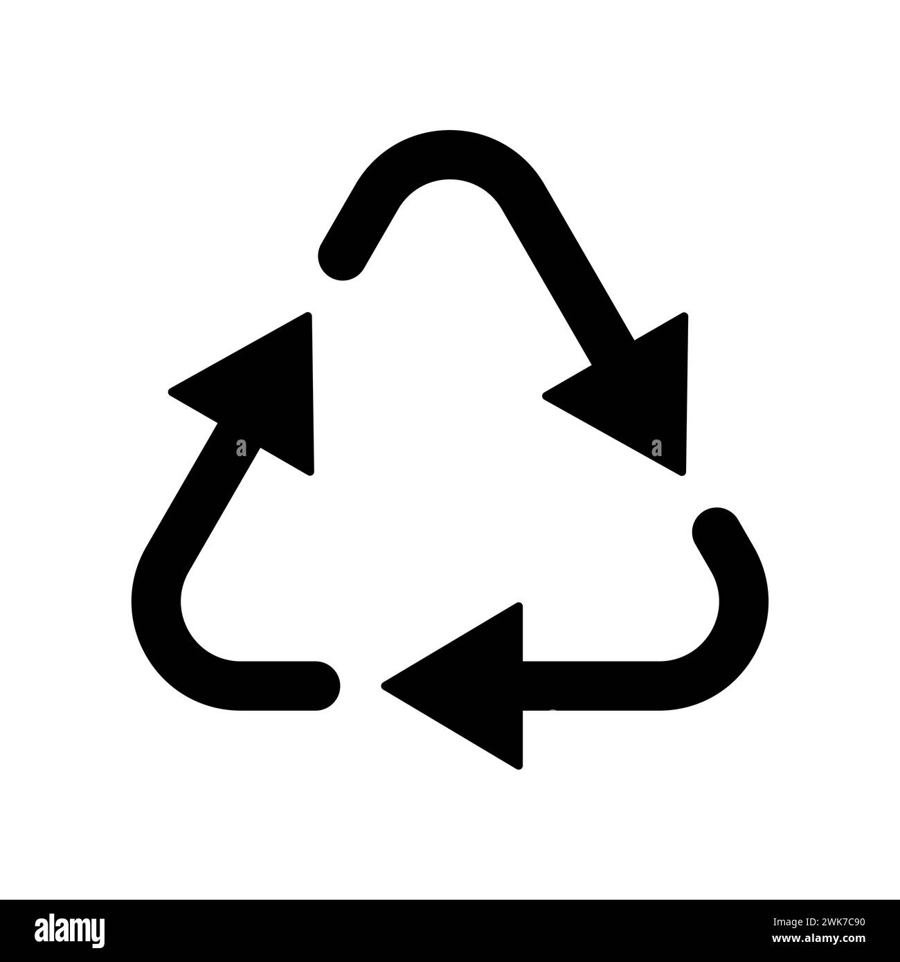 Affiche de recyclage. symboles verts icône isolée sur fond blanc Illustration de Vecteur