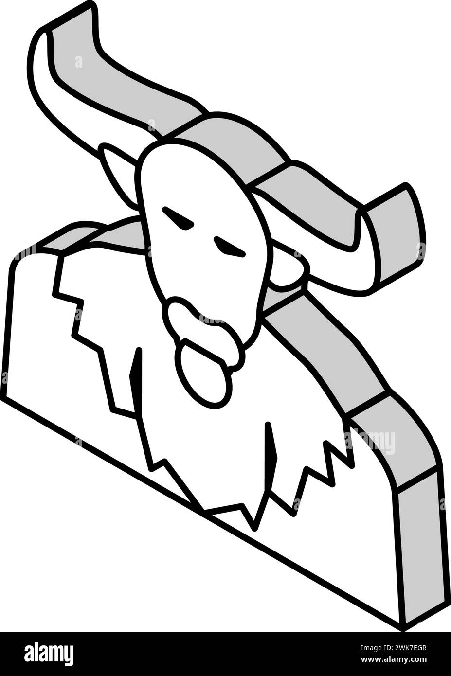 illustration vectorielle d'icône isométrique de la grèce antique minotaur Illustration de Vecteur