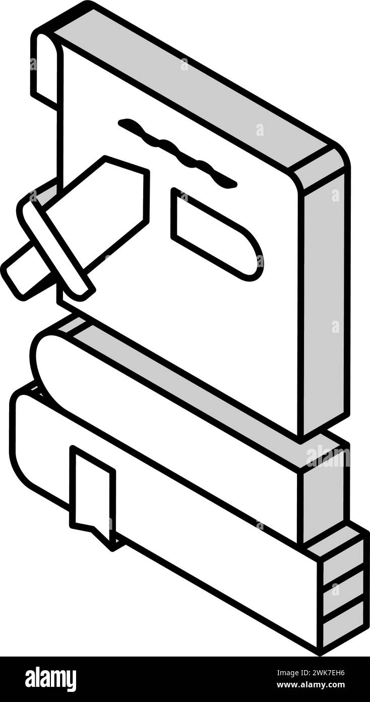 illustration vectorielle d'icône isométrique de livre d'histoire Illustration de Vecteur