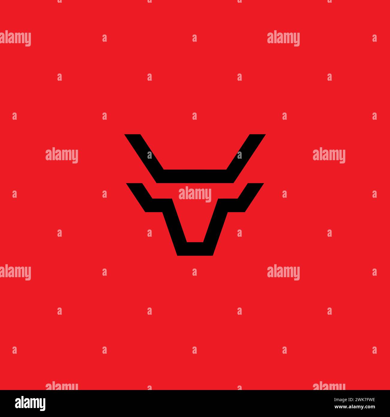logo bull simple. Logo Cow Head. logo bull line Illustration de Vecteur