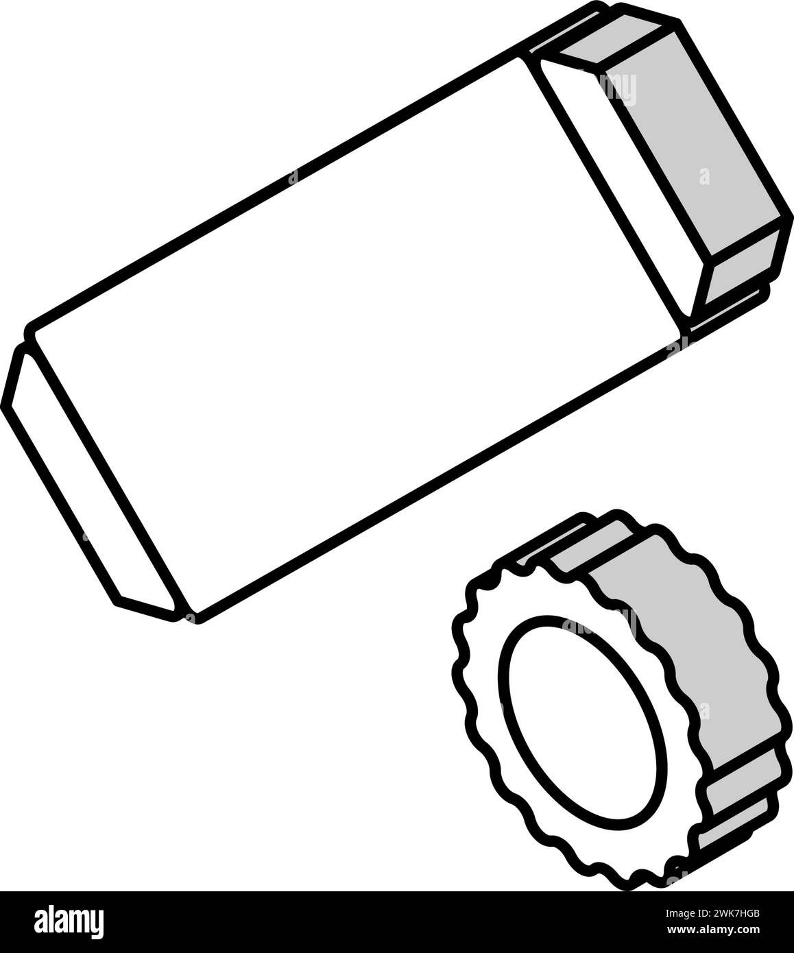 illustration vectorielle d'icône isométrique de vis de centrage Illustration de Vecteur