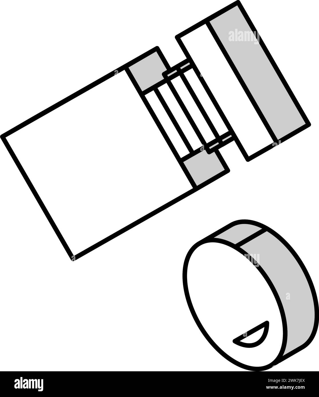 illustration vectorielle d'icône isométrique de vis d'écartement Illustration de Vecteur