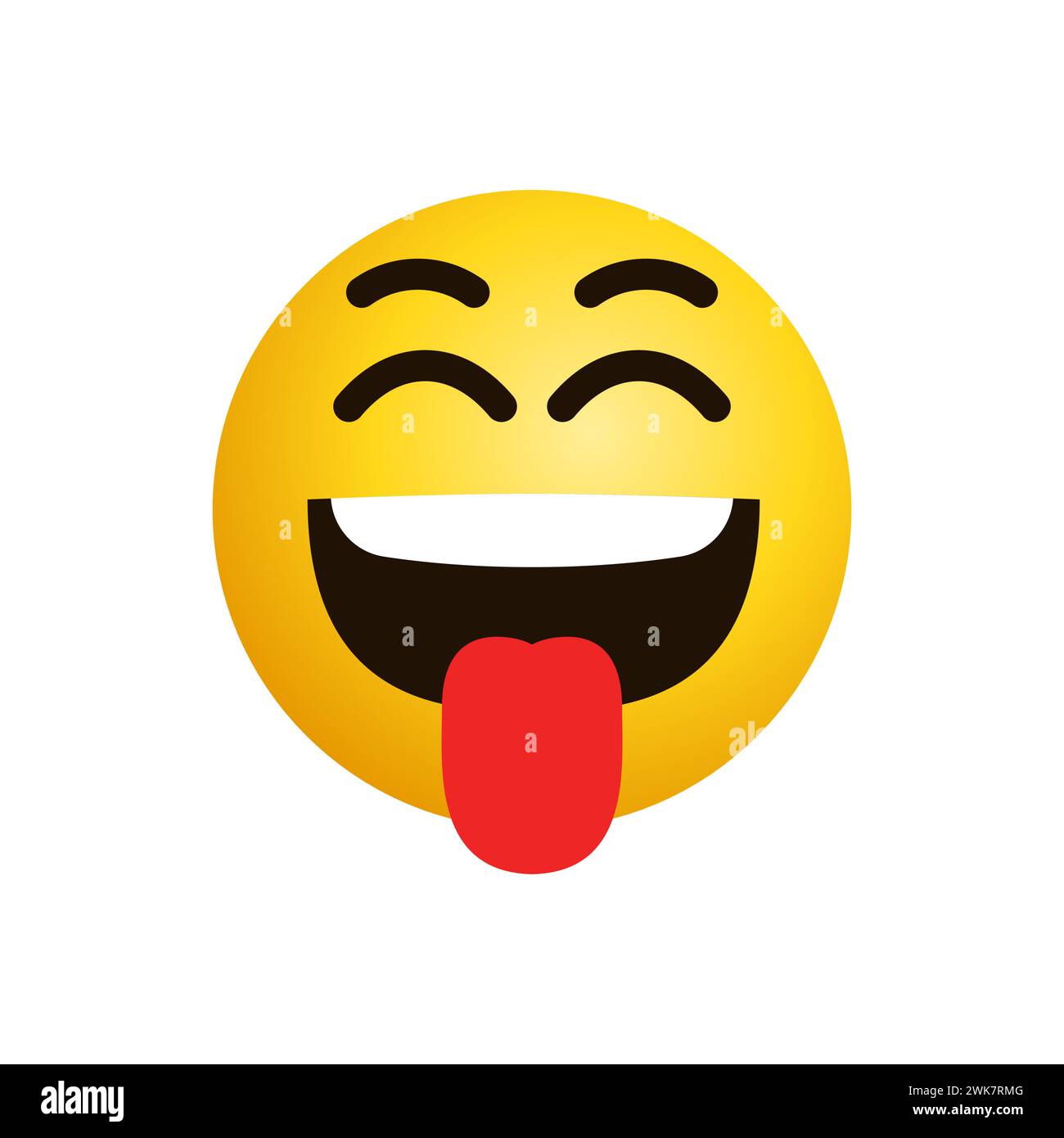 Art illustration Design Emoji expression de visage symbole émoticône de sourire avec langue Illustration de Vecteur