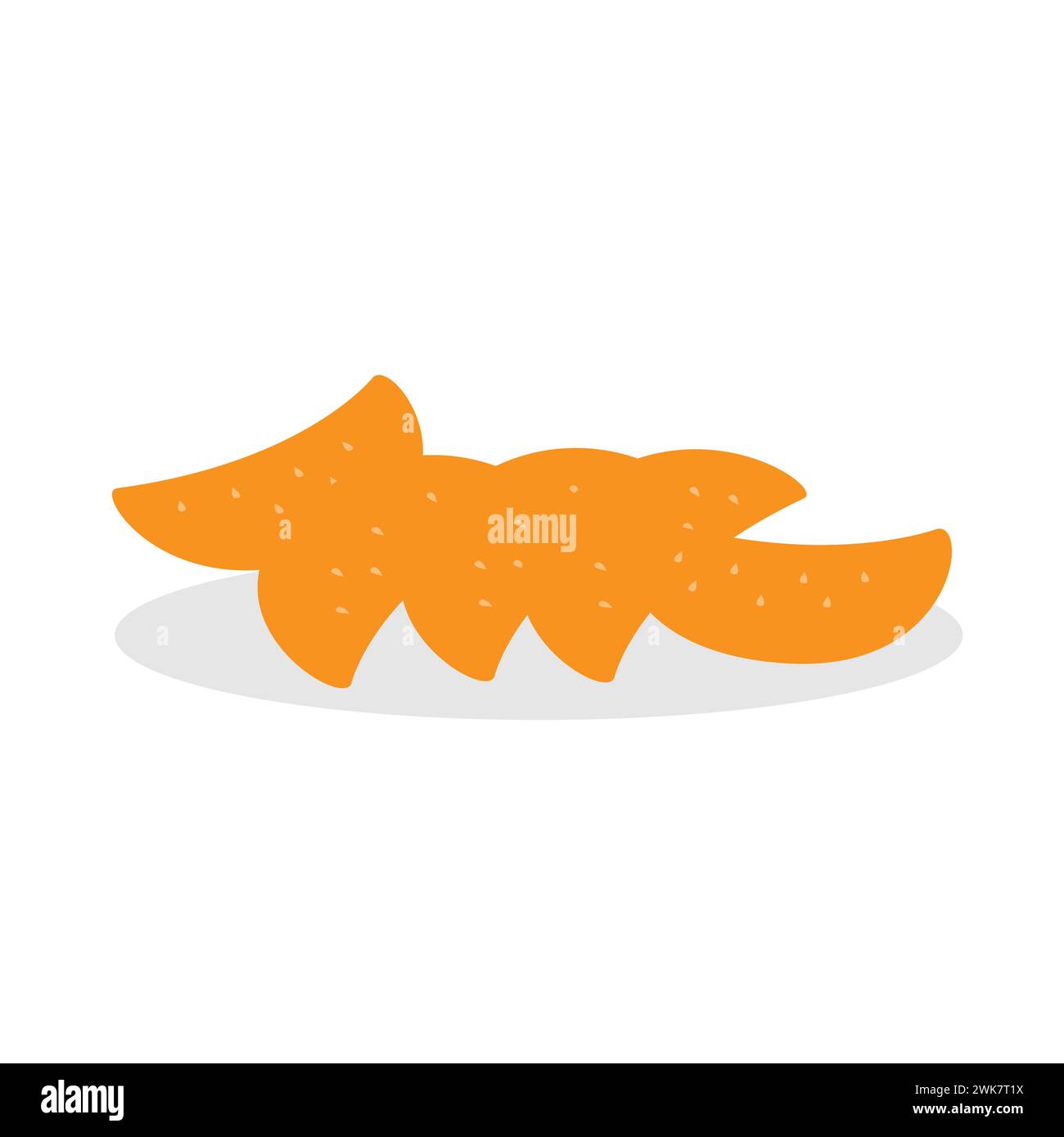 Illustration d'art concept de conception de junk food rapide logo de symbole sans couture de chips de pomme de terre Illustration de Vecteur