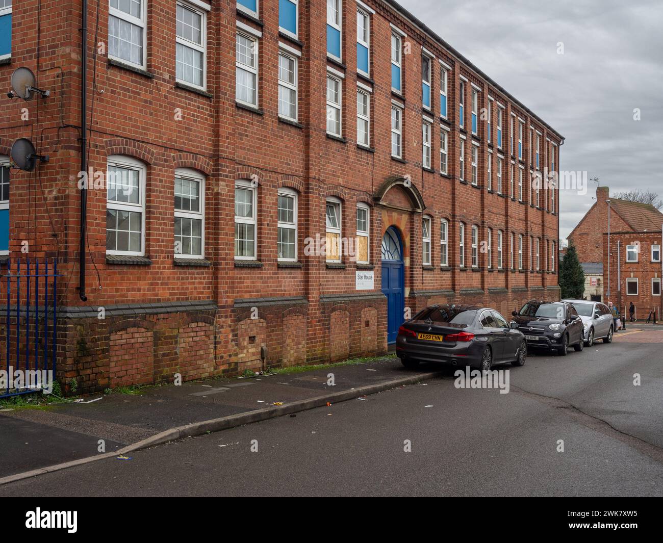 Star House, une ancienne usine victorienne convertie en appartements, Wellingborough, Northamptonshire, Royaume-Uni Banque D'Images