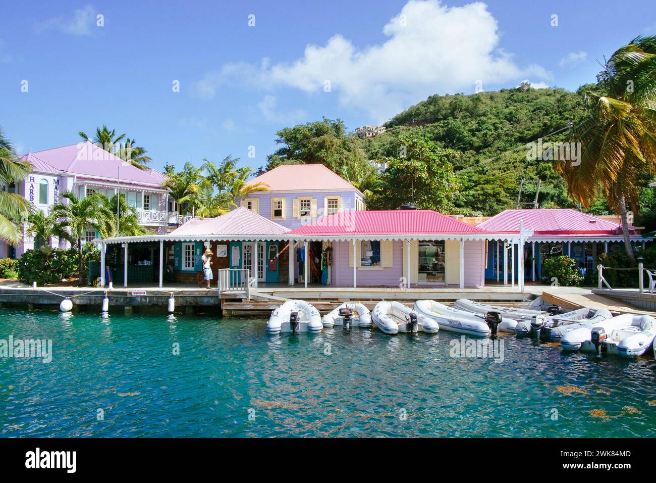 Port à Soper's Hole, Tortola Banque D'Images