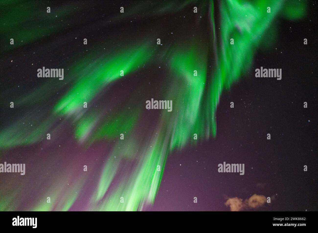 Les aurores boréales brillent à Tromso, en Norvège Banque D'Images