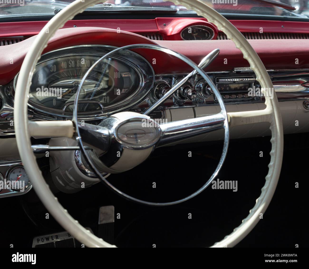 Intérieur de voiture classique Oldsmobile Banque D'Images