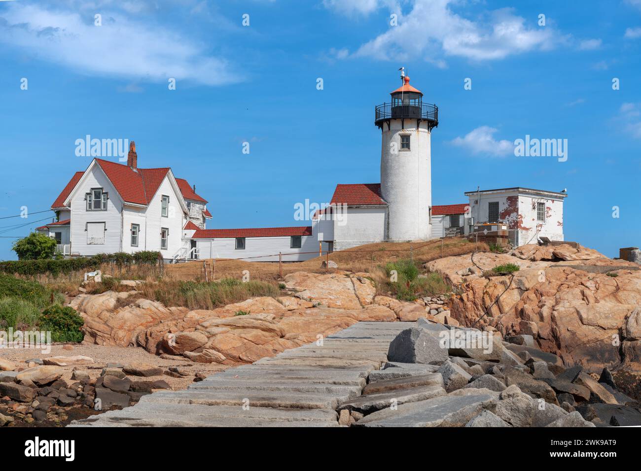 Gloucester, Massachusetts, États-Unis au phare de Eastern point. Banque D'Images