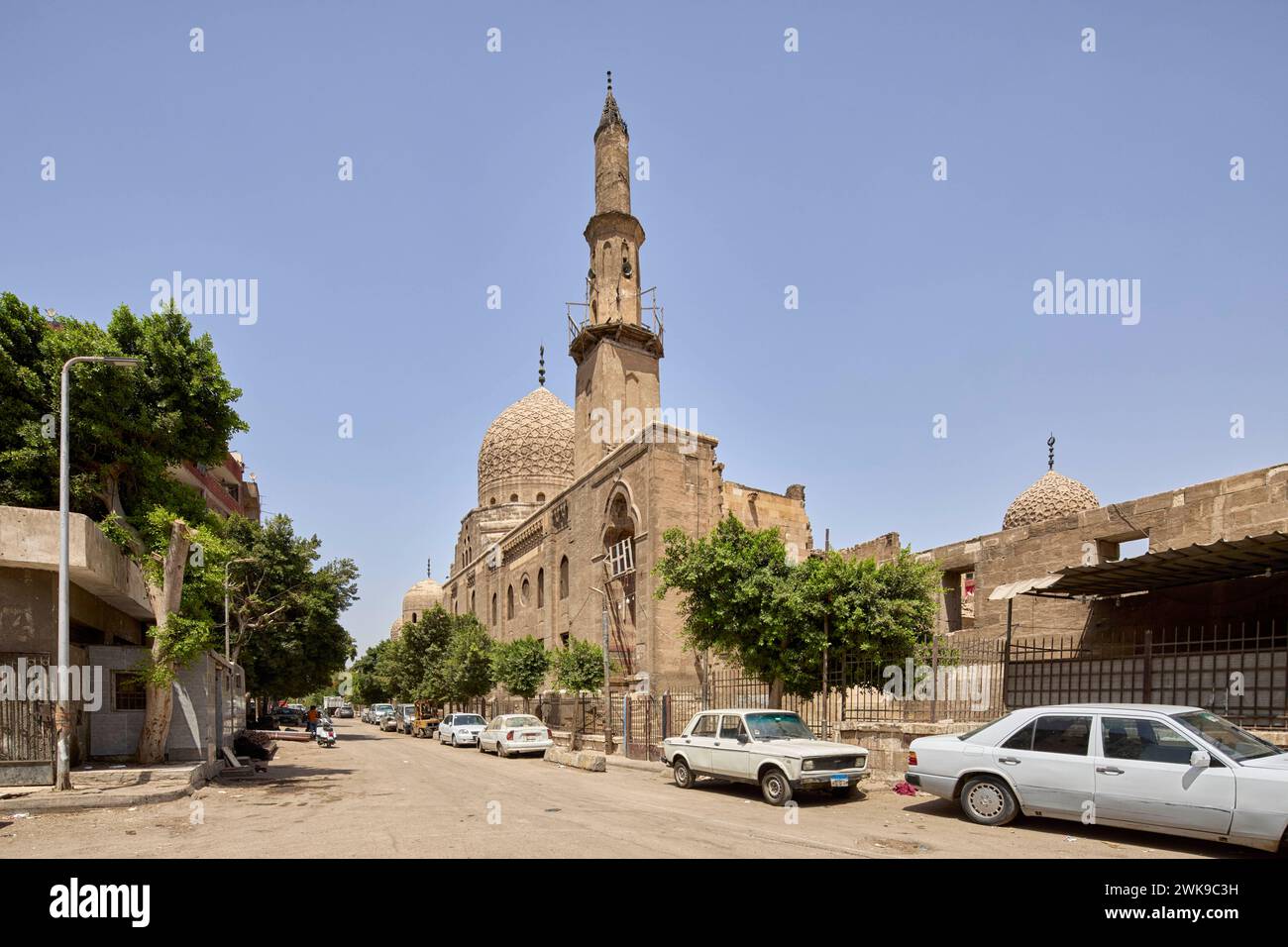 Mausolée Khanqah du sultan Barsbay dans la ville des morts, cimetière du Nord, le Caire, Égypte Banque D'Images