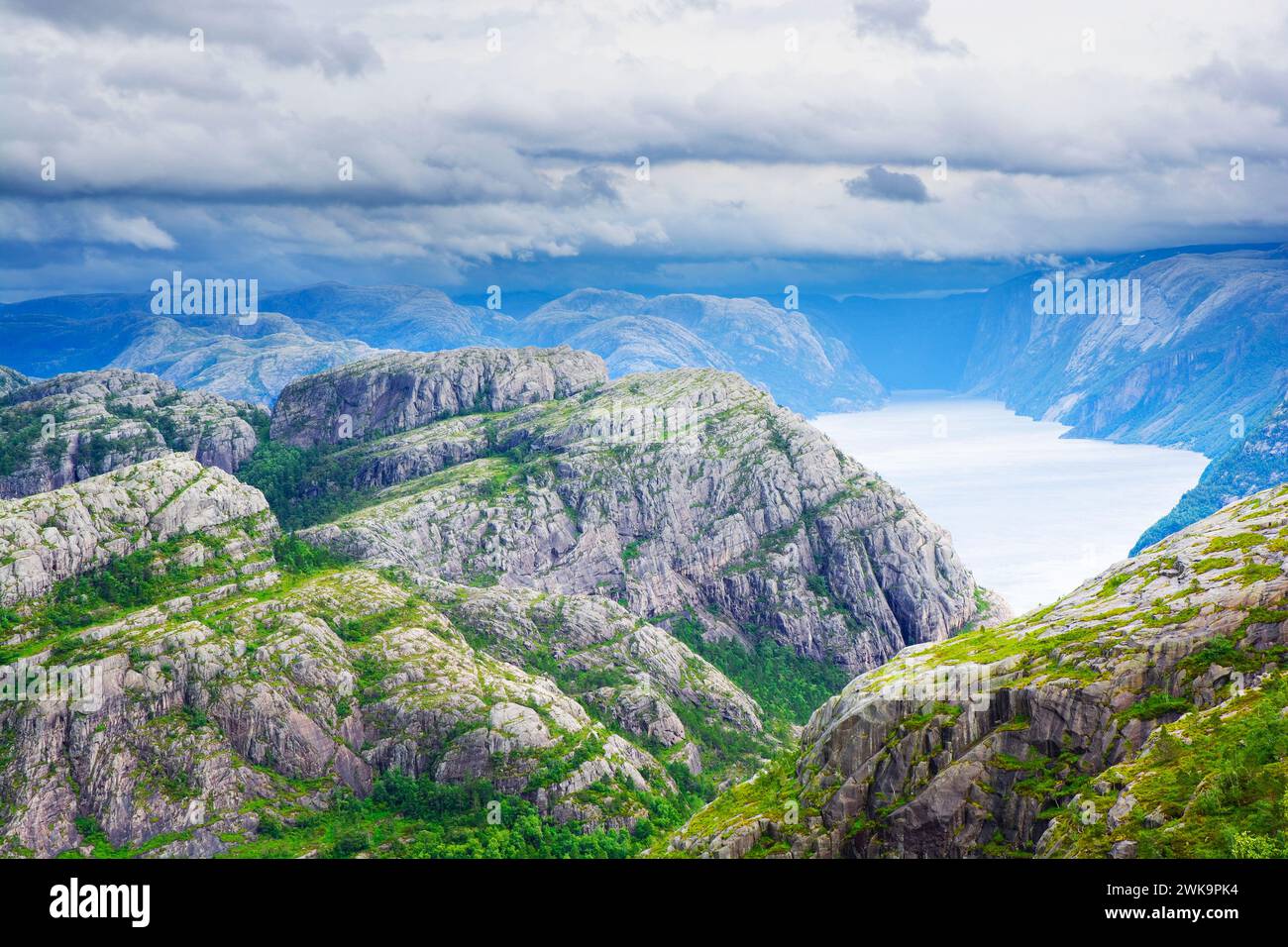 Vue de Lysefjord, Norvège Banque D'Images