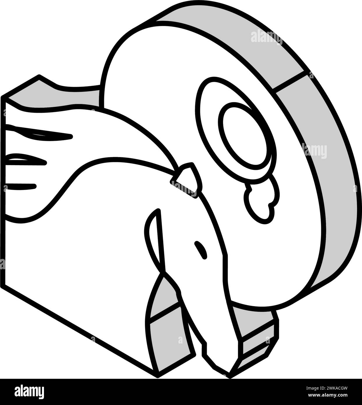 illustration vectorielle d'icône isométrique de cheval de leptospirose Illustration de Vecteur