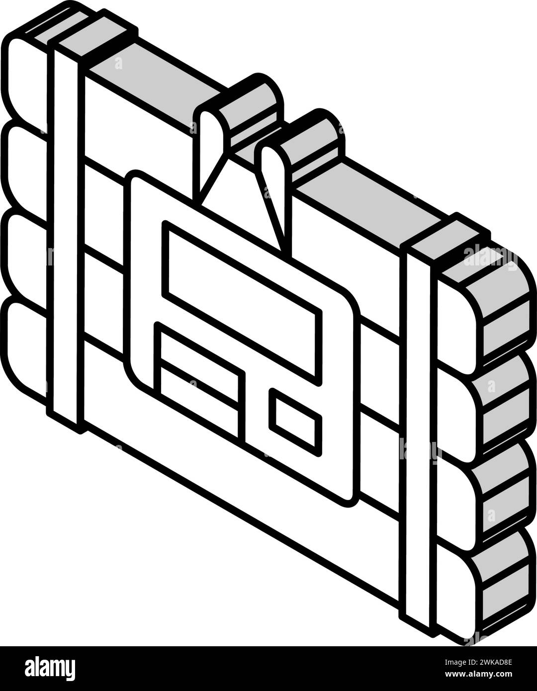 illustration vectorielle d'icône isométrique danger de bombe Illustration de Vecteur