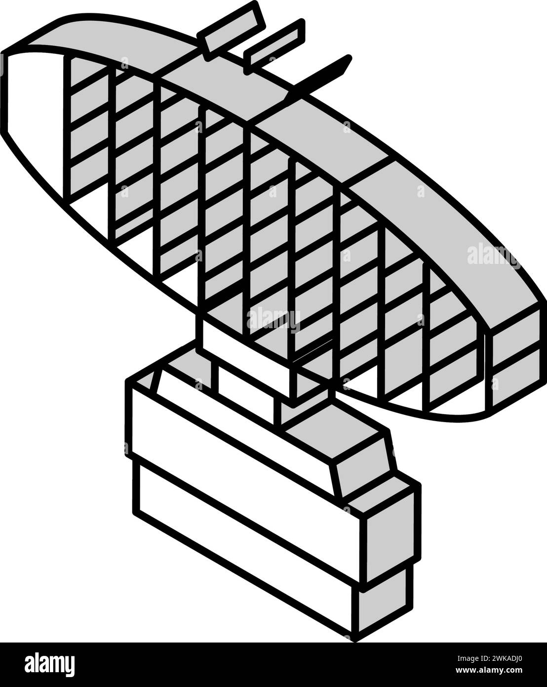 illustration vectorielle d'icône isométrique d'équipement radar Illustration de Vecteur