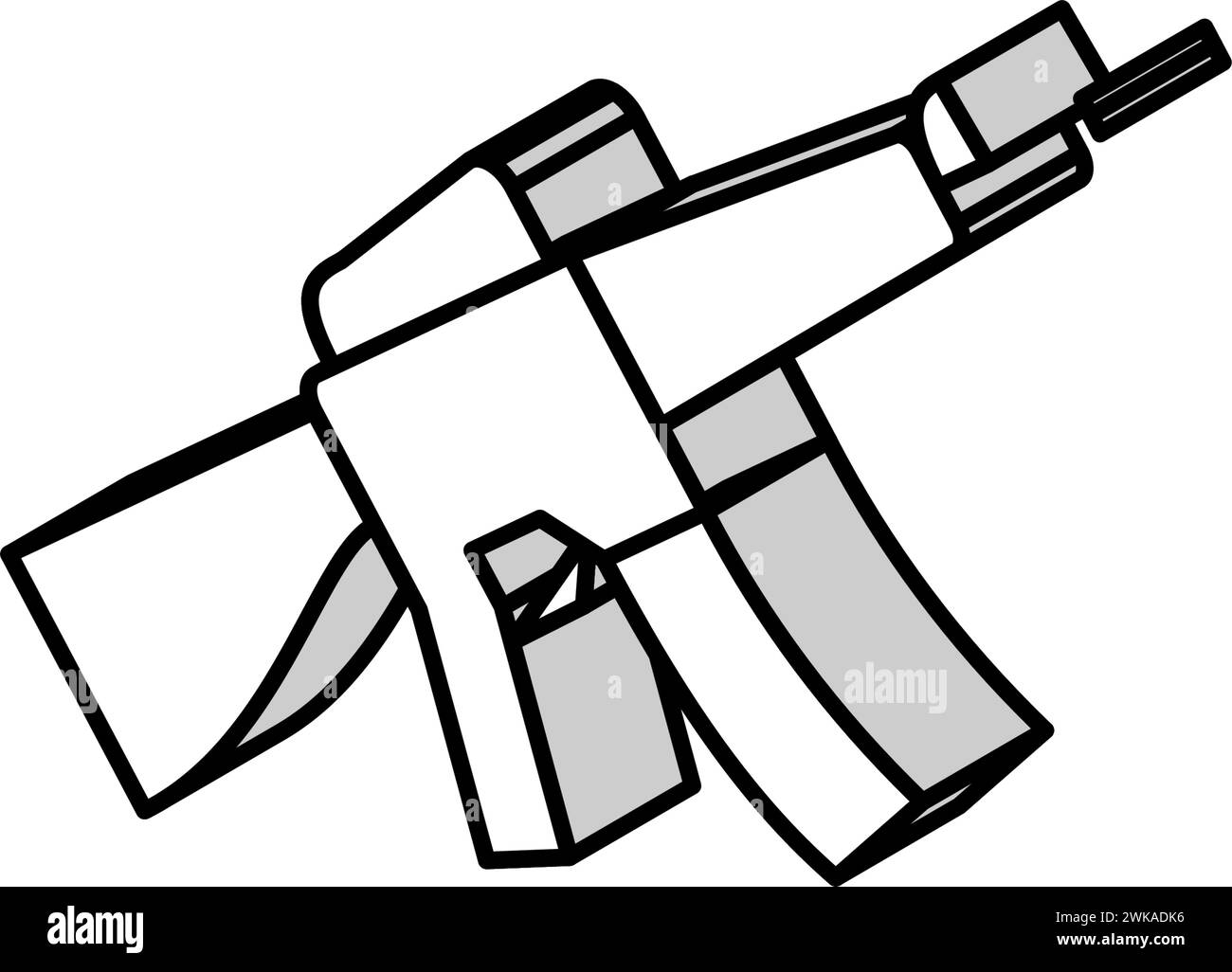 illustration vectorielle d'icône isométrique d'arme de fusil Illustration de Vecteur
