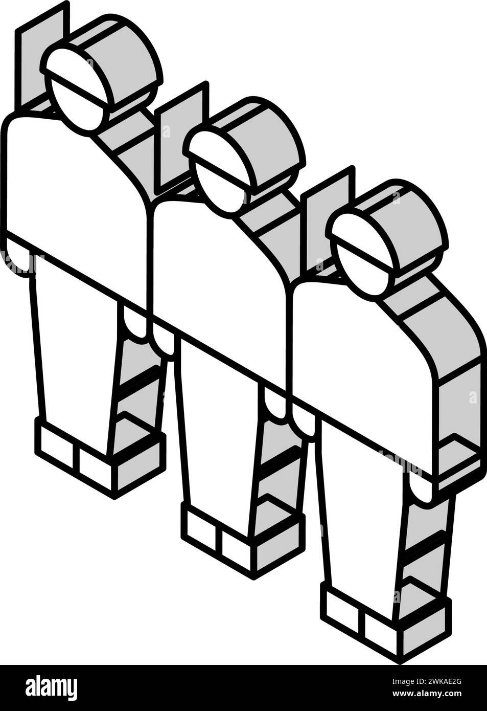 illustration vectorielle d'icône isométrique des soldats de l'armée Illustration de Vecteur