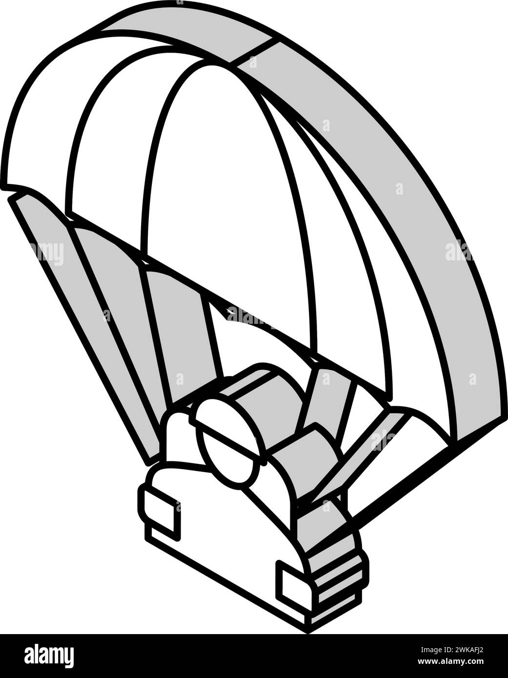 illustration vectorielle d'icône isométrique soldat parachute Illustration de Vecteur