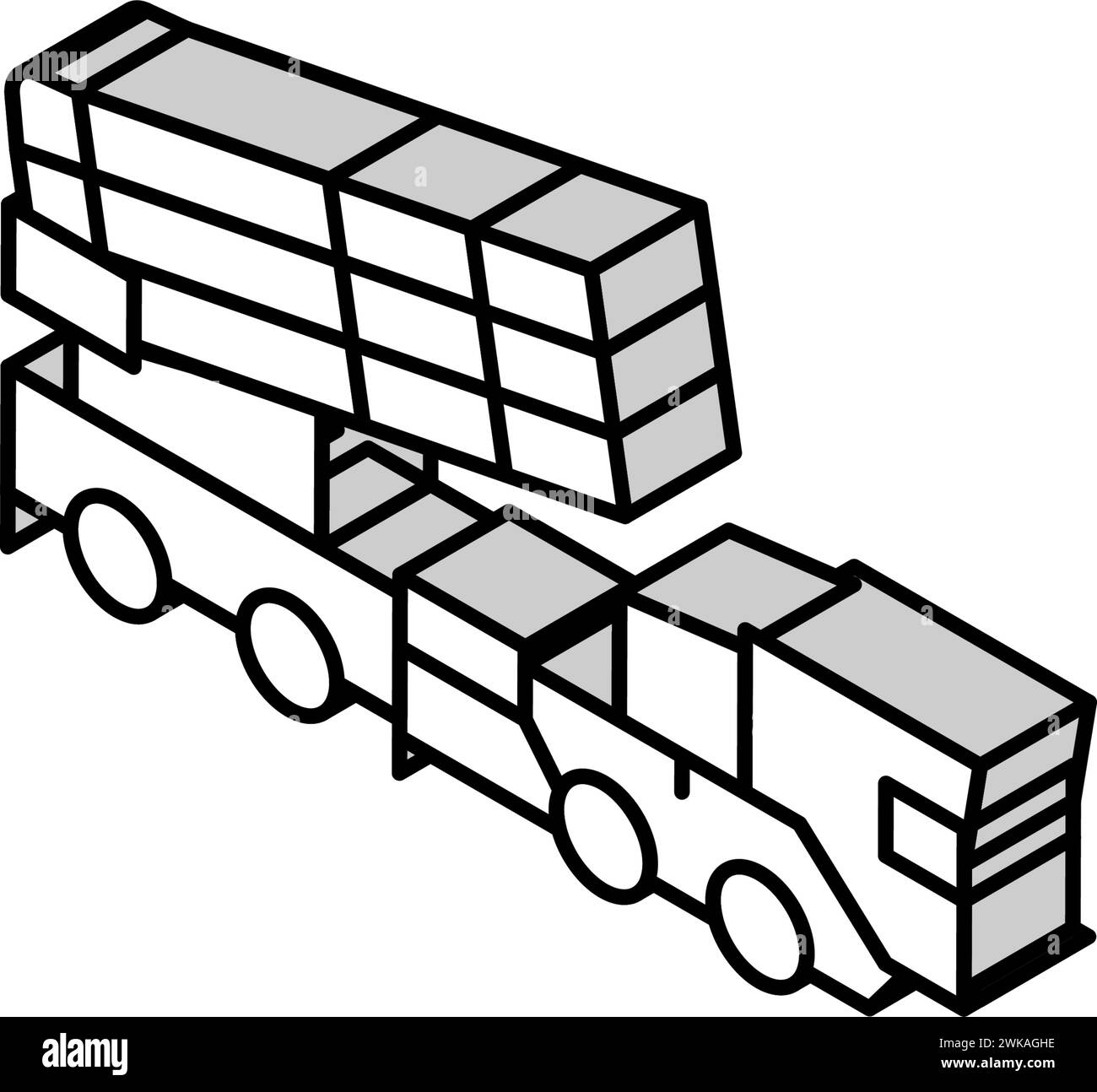 illustration vectorielle d'icône isométrique de machine de défense aérienne Illustration de Vecteur