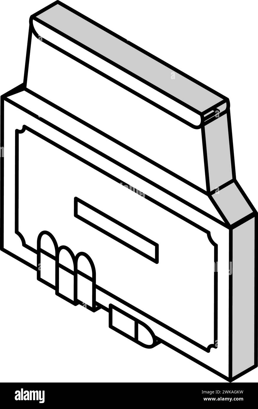 illustration vectorielle d'icône isométrique de l'accessoire de canon à munitions Illustration de Vecteur