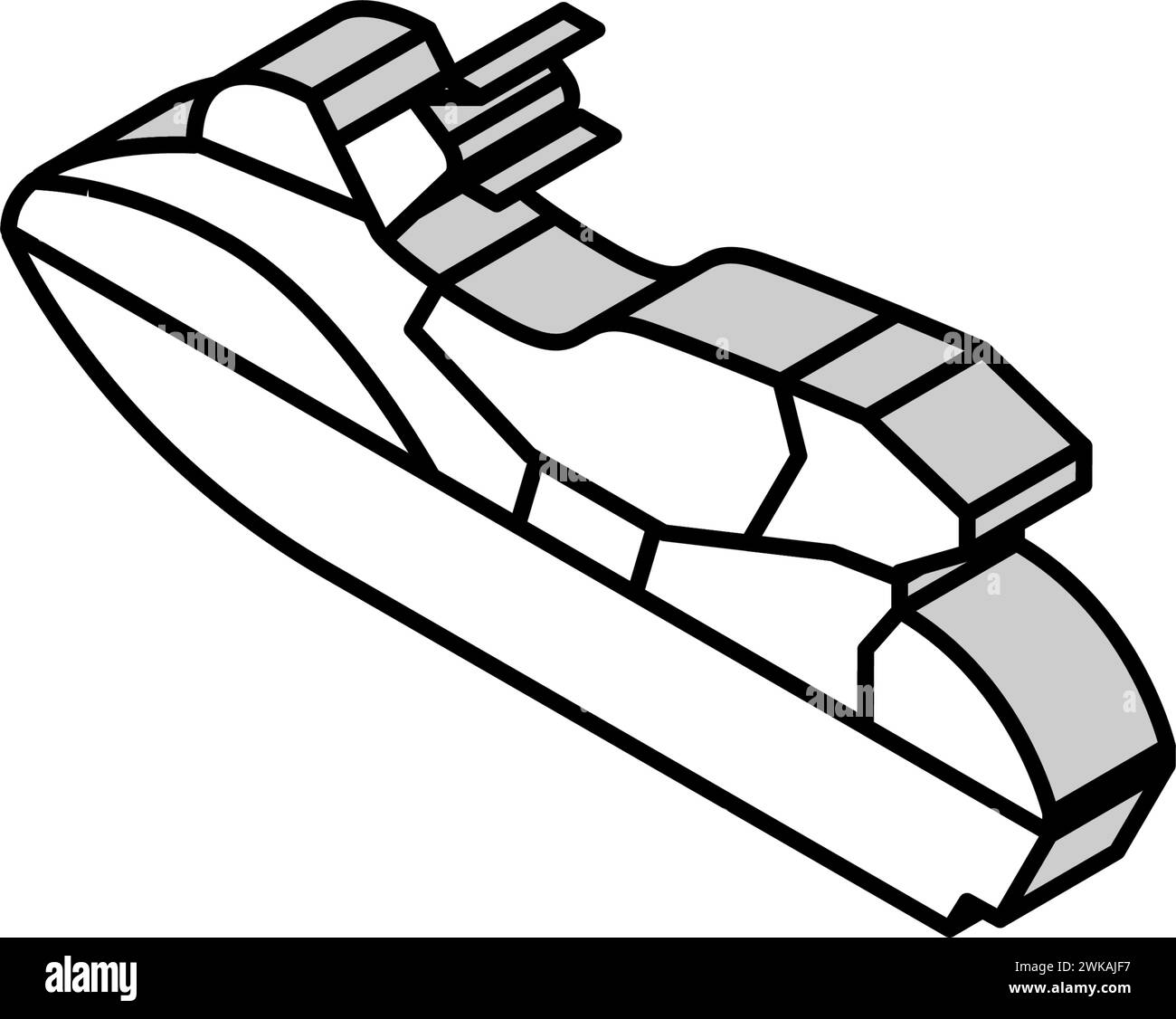 illustration vectorielle d'icône isométrique d'embarcation personnelle Illustration de Vecteur