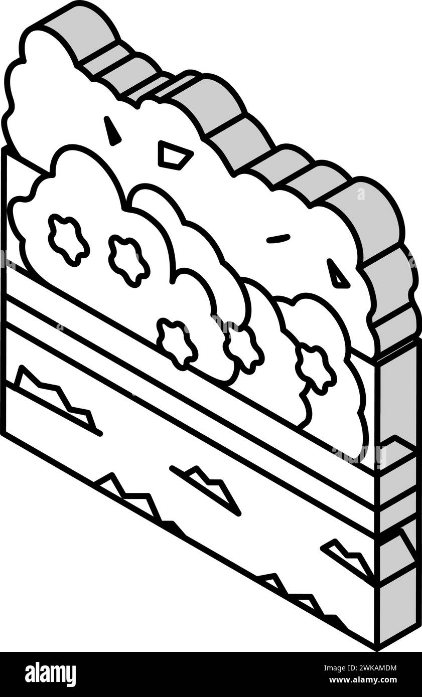 illustration vectorielle d'icône isométrique d'installation paysage Illustration de Vecteur