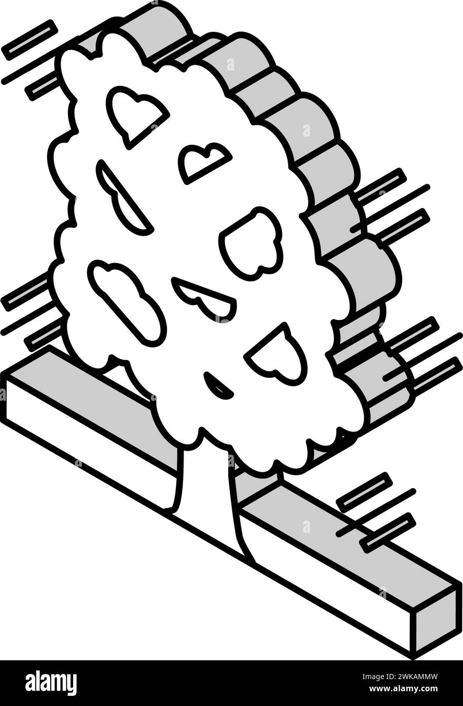 illustration vectorielle d'icône isométrique des services d'entretien des arbres Illustration de Vecteur