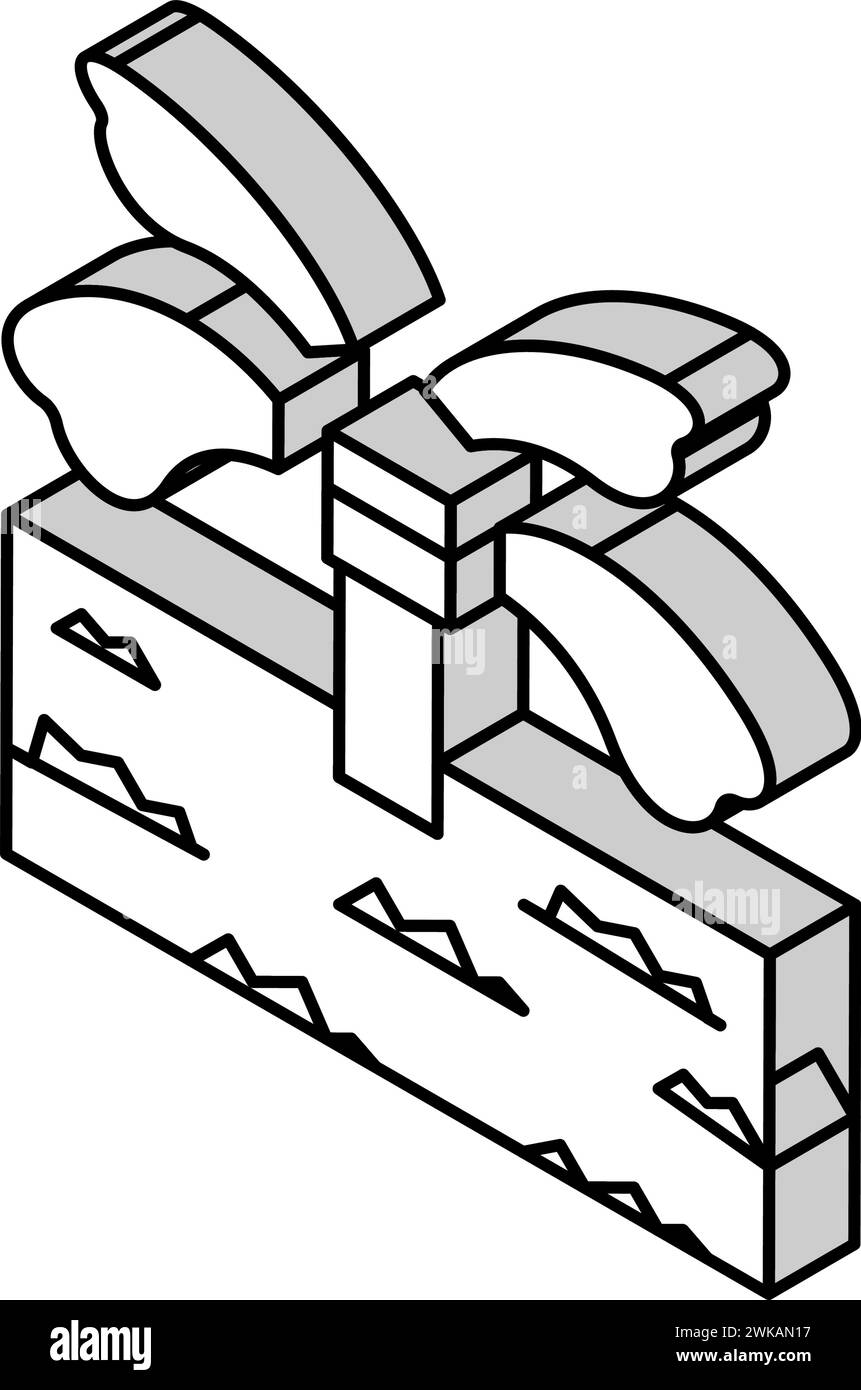 système d'irrigation pour arroser l'illustration vectorielle d'icône isométrique Illustration de Vecteur