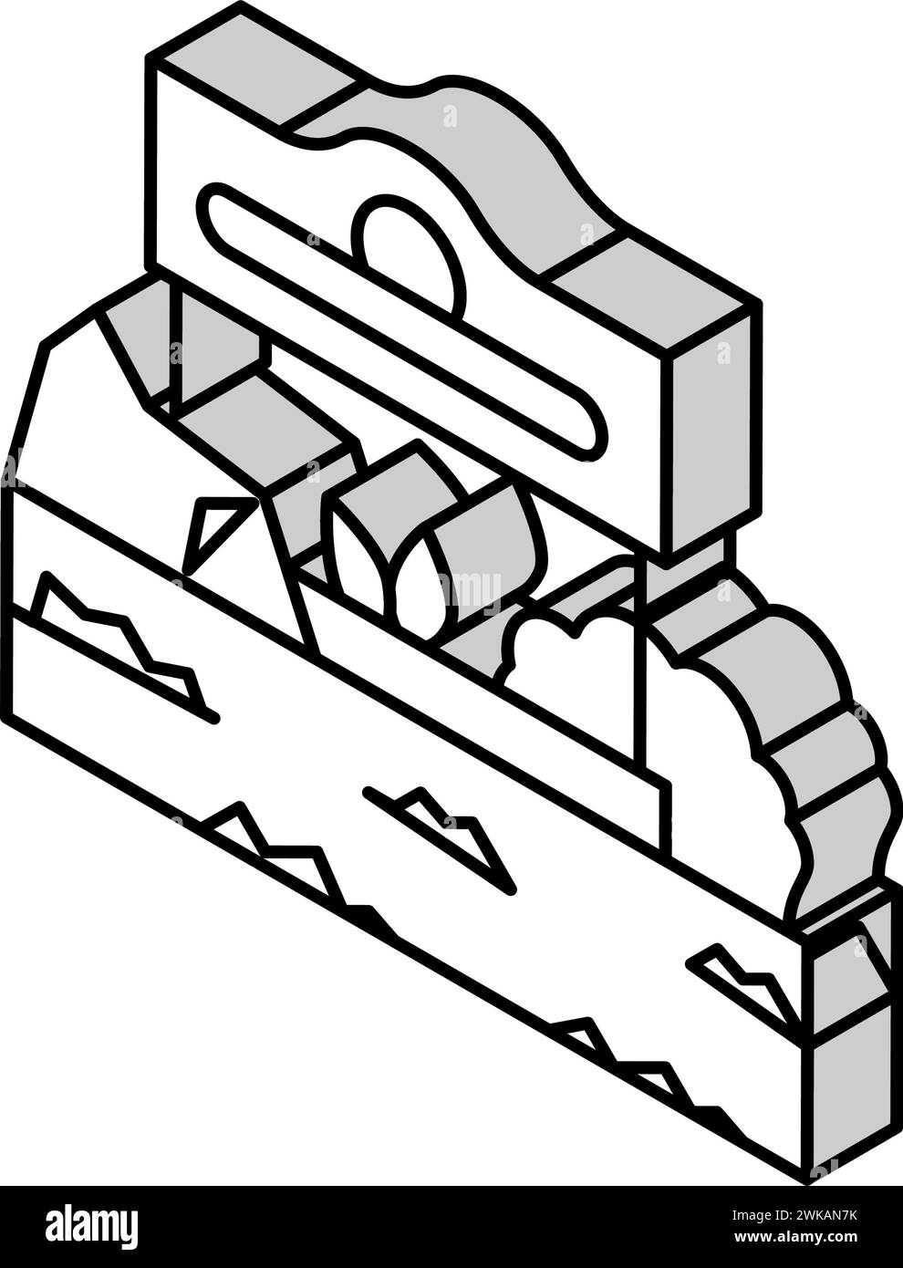 illustration vectorielle d'icône isométrique de paysage commercial Illustration de Vecteur