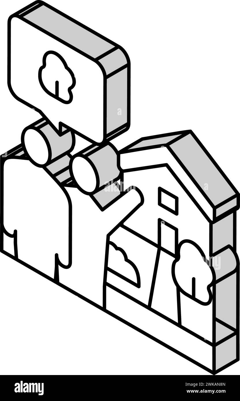 accueil consultations illustration vectorielle d'icône isométrique Illustration de Vecteur