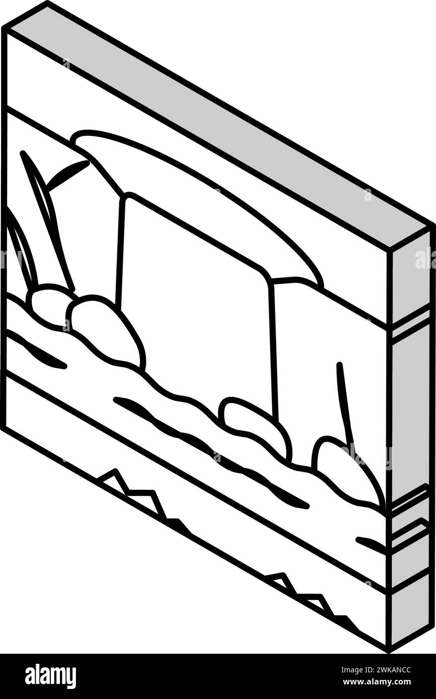 illustration vectorielle d'icône isométrique des caractéristiques de l'eau Illustration de Vecteur