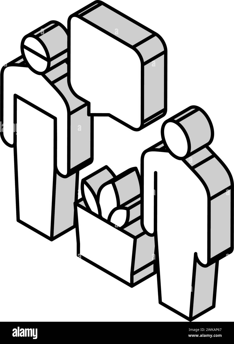 illustration vectorielle d'icône isométrique de personal shopper Illustration de Vecteur