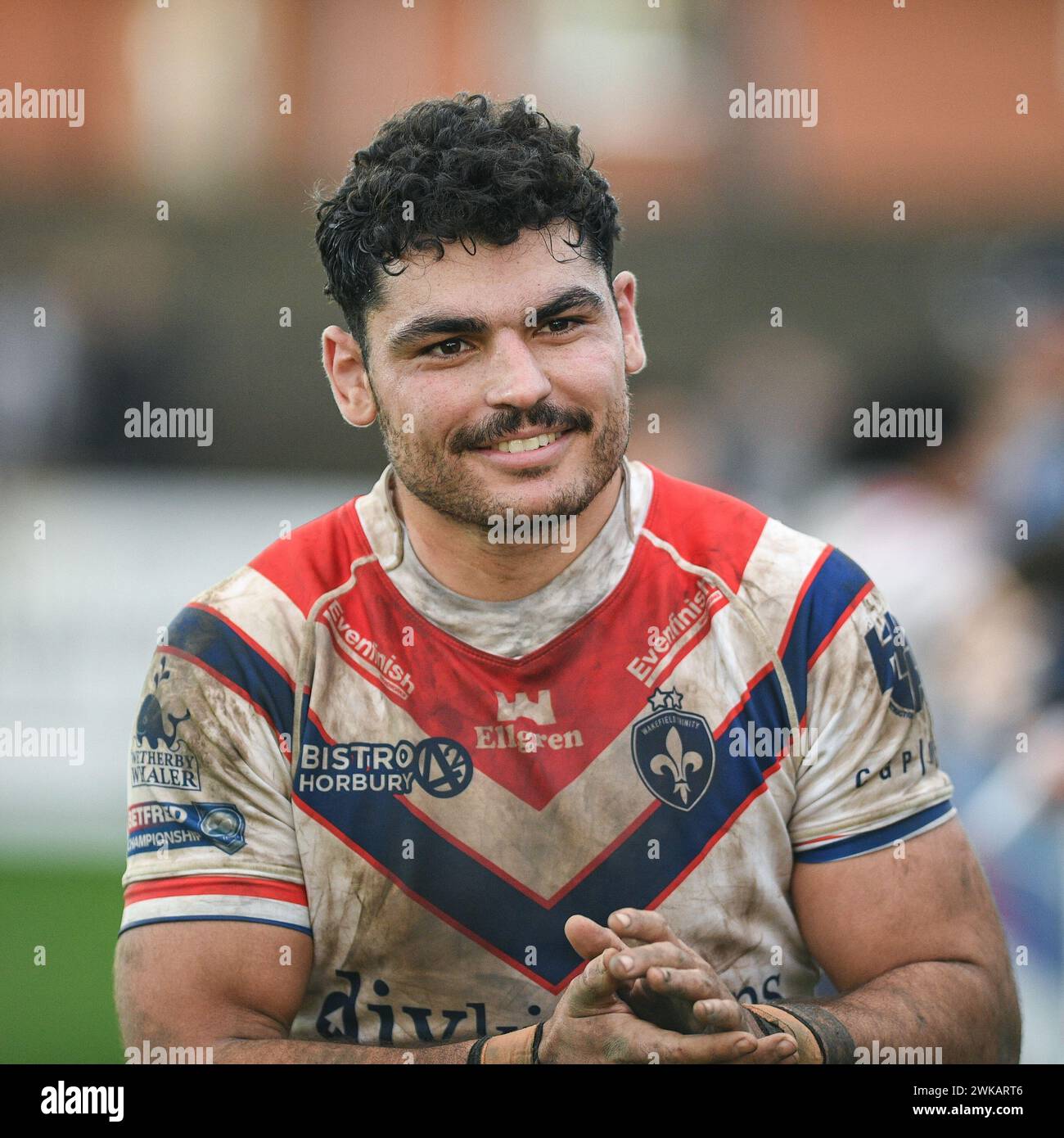 Featherstone, Angleterre - 18 février 2024 - Mathieu Cozza de Wakefield Trinity. Rugby League 1895 Cup, Newcastle Thunder vs Wakefield Trinity au Millenium Stadium, Featherstone, Royaume-Uni Dean Williams Banque D'Images