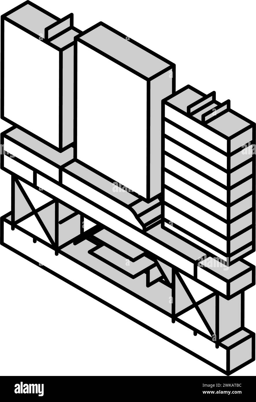 métro tram station de transport de train électrique illustration vectorielle isométrique d'icône Illustration de Vecteur
