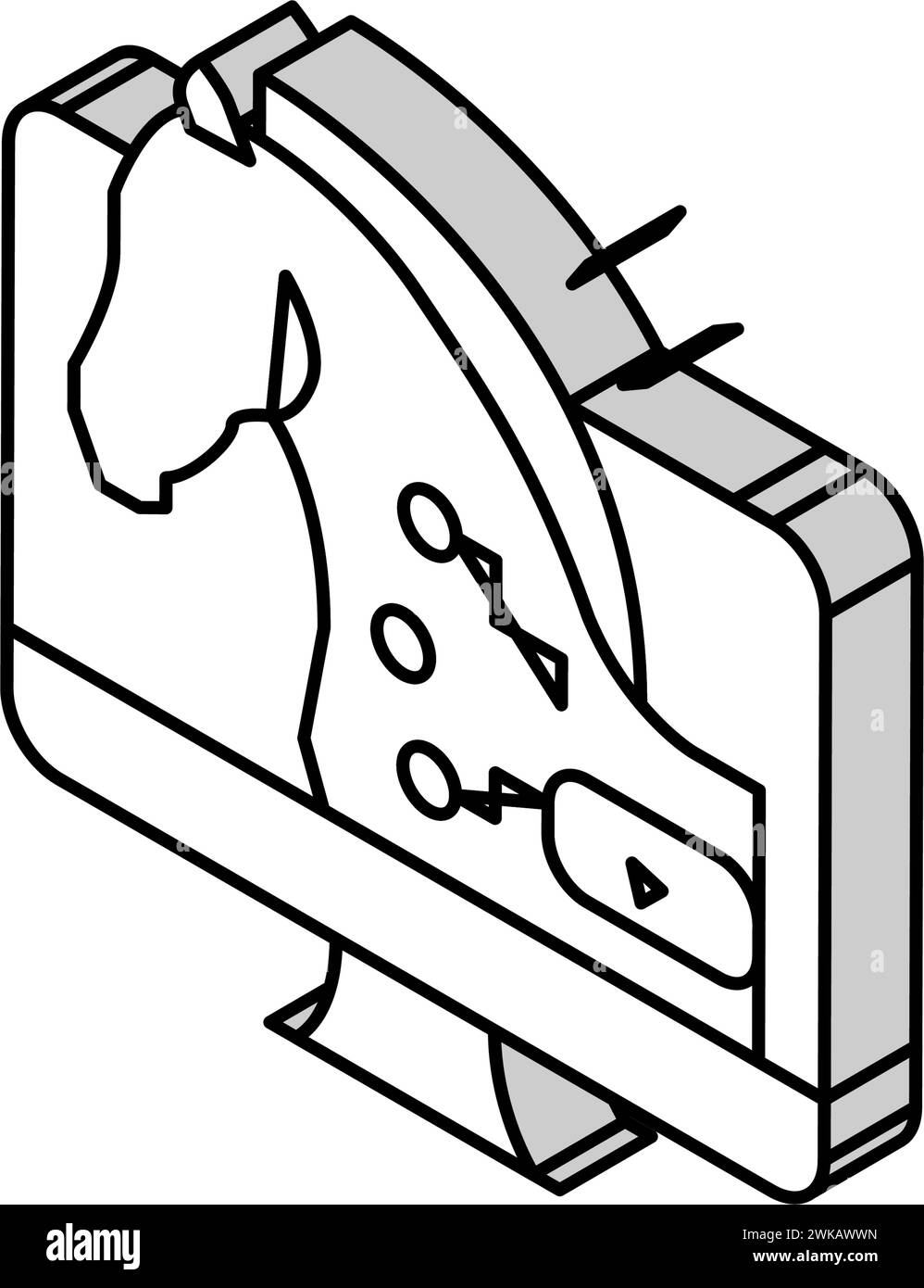 illustration vectorielle d'icône isométrique chevaux de troie Illustration de Vecteur