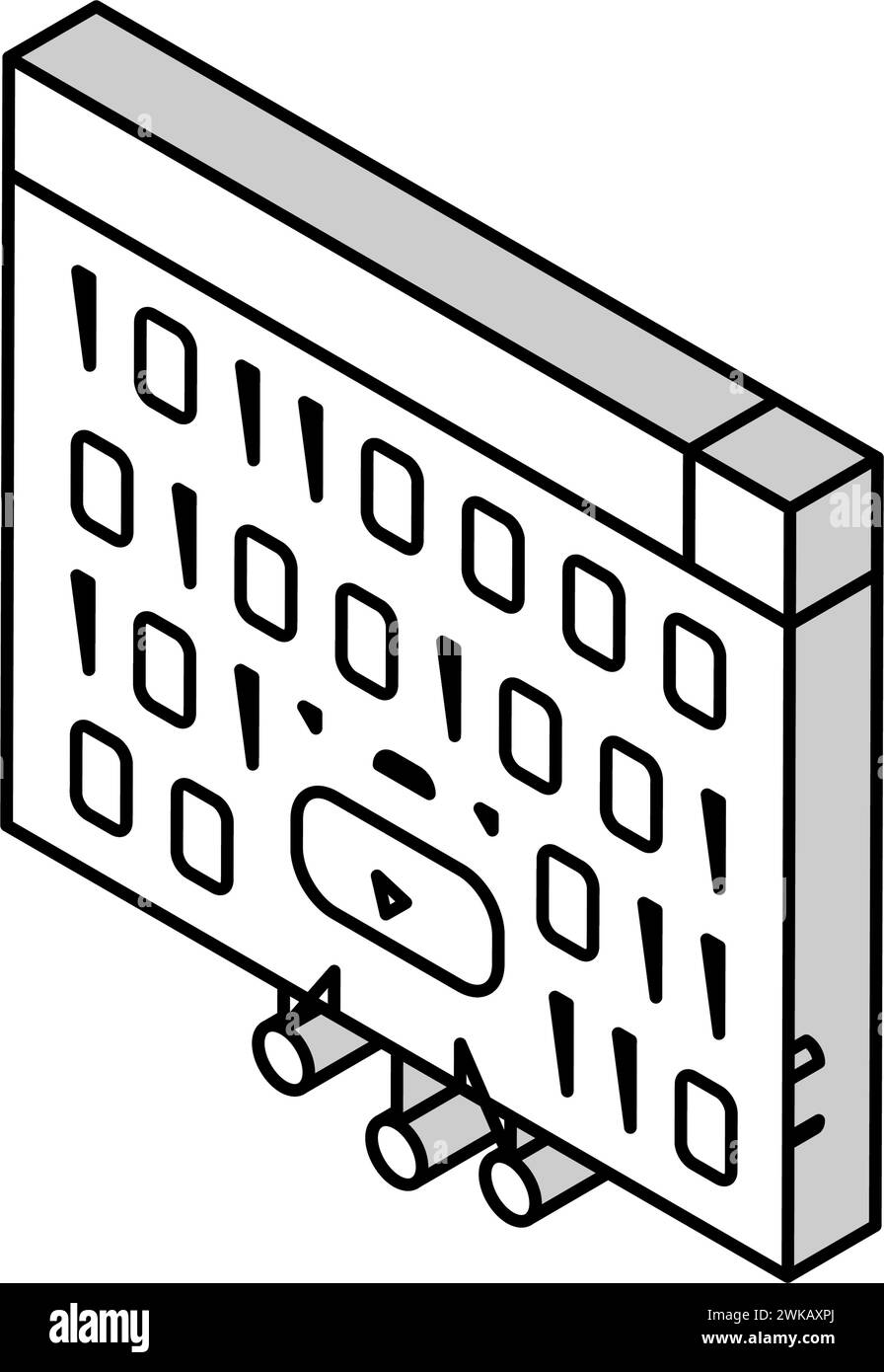 illustration vectorielle d'icône isométrique de script inter-site Illustration de Vecteur