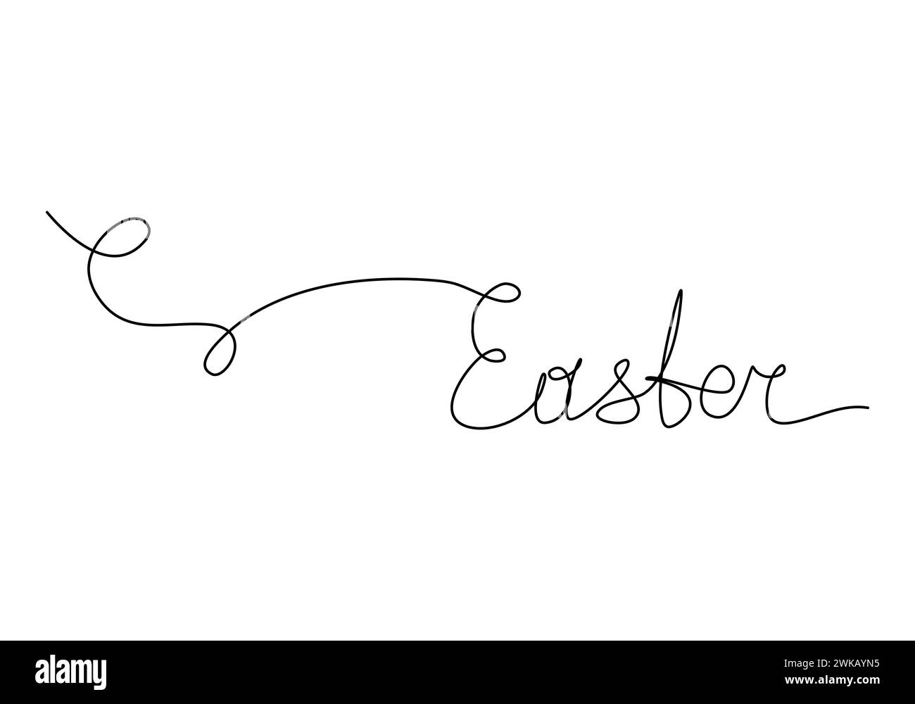 Illustration vectorielle de dessin d'une ligne de Pâques. Illustration de Vecteur