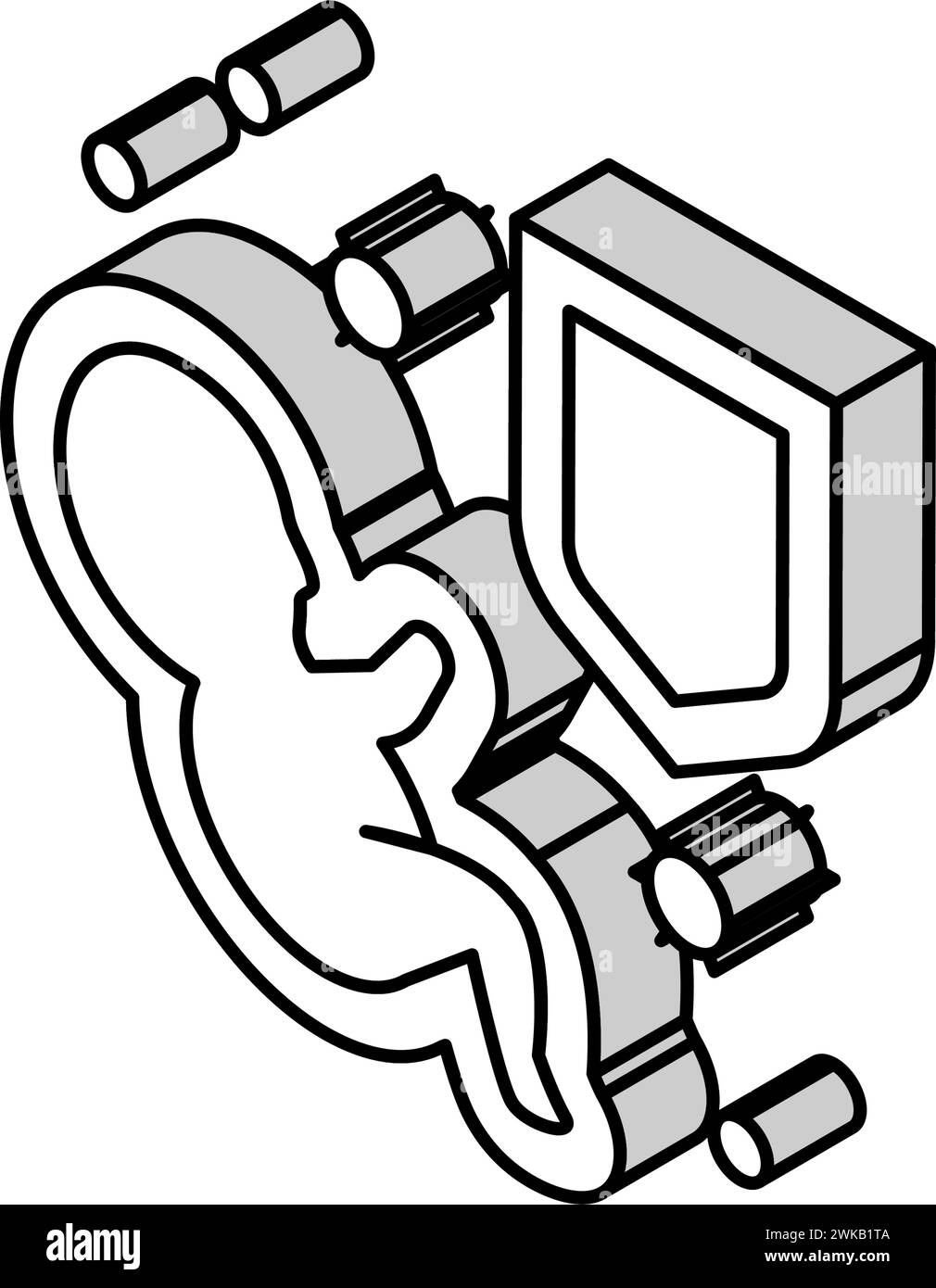 illustration vectorielle d'icône isométrique d'immunité innée Illustration de Vecteur