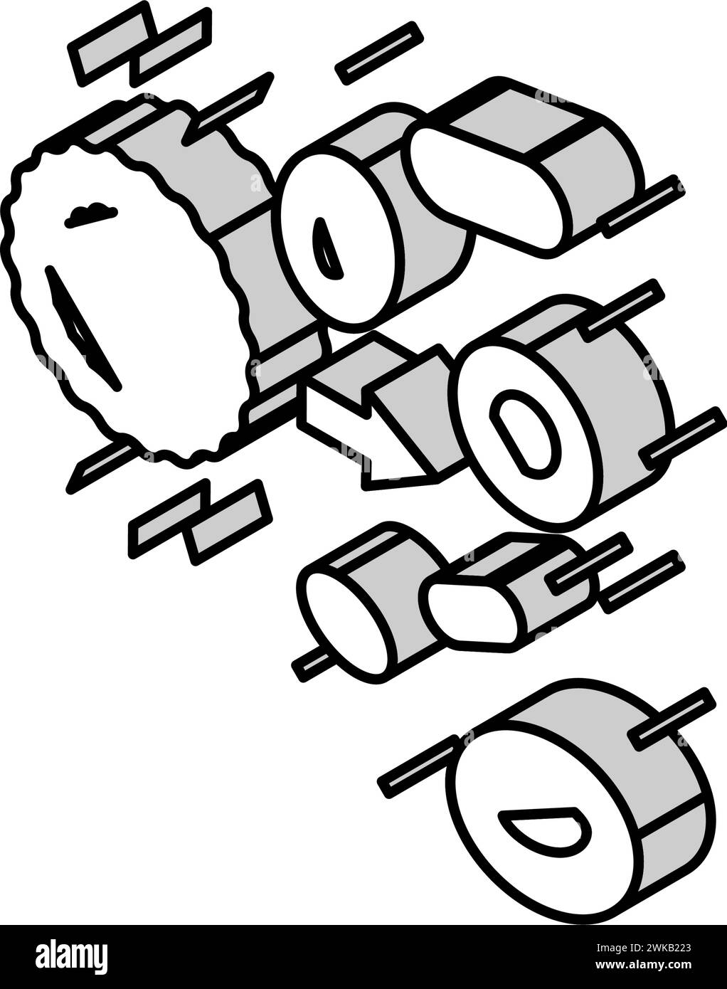 illustration vectorielle d'icône isométrique de sang d'auto-immunité Illustration de Vecteur