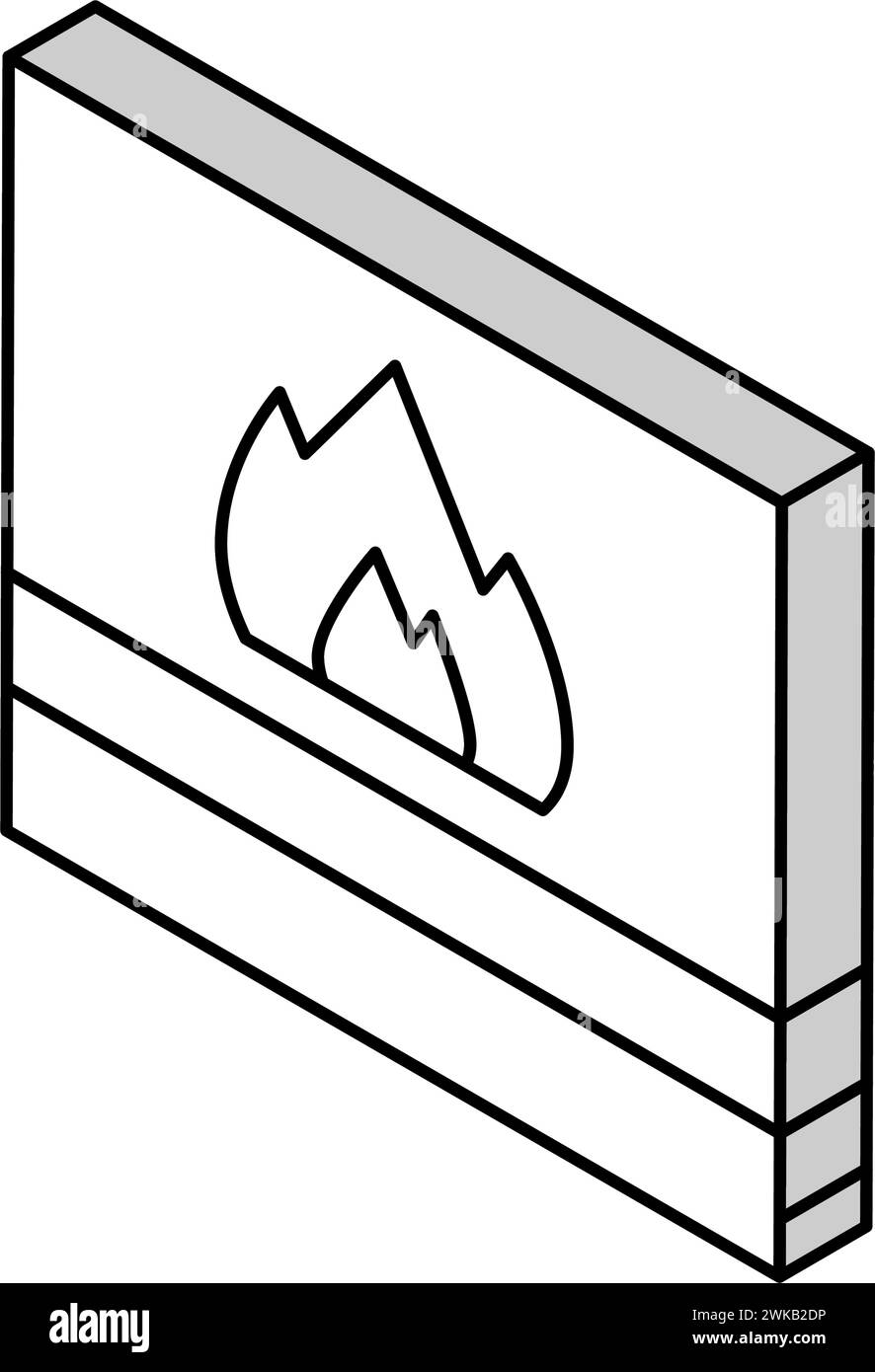 illustration vectorielle d'icône isométrique de peau de chaleur Illustration de Vecteur