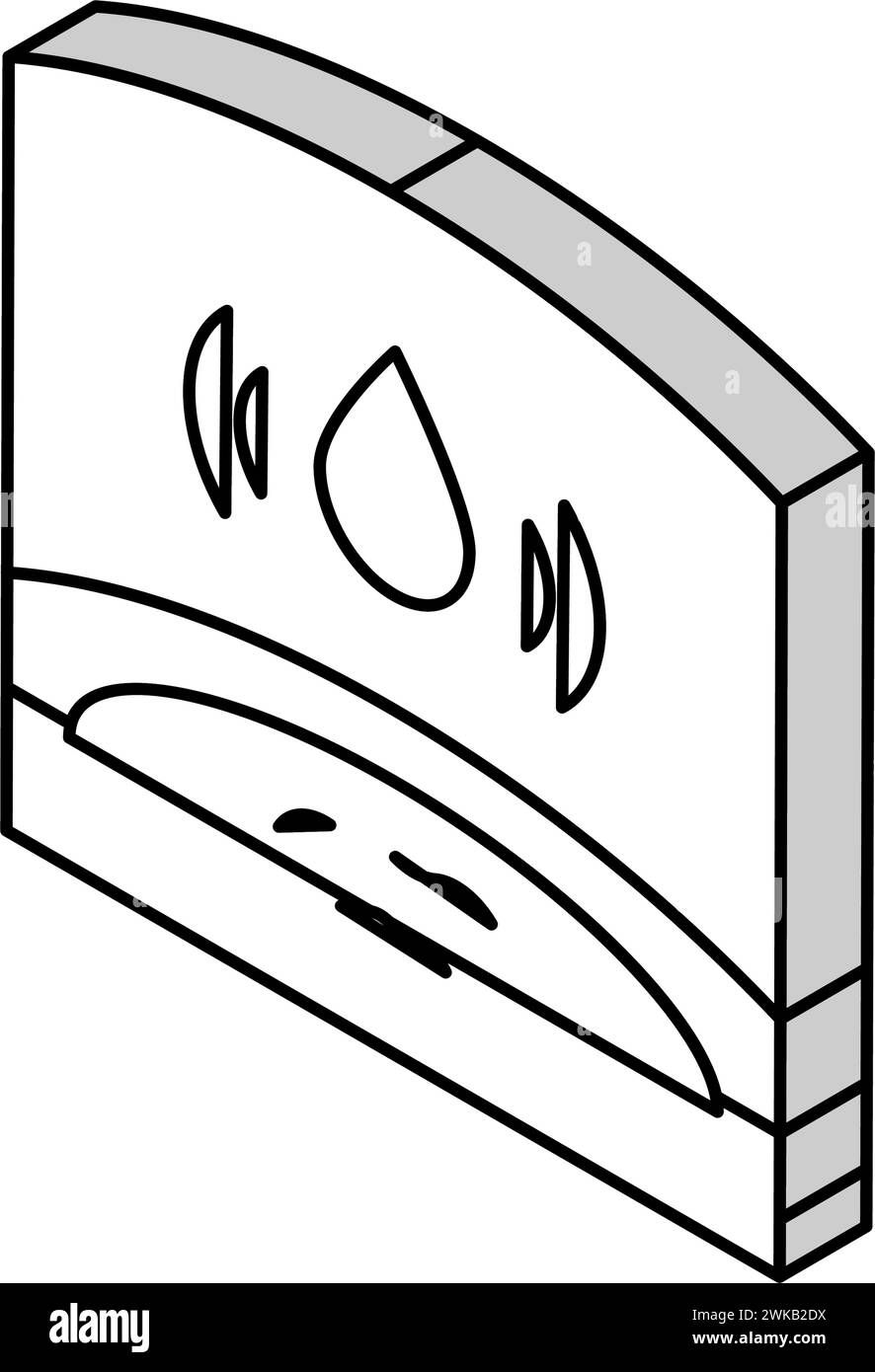 illustration vectorielle d'icône isométrique de problème médical de santé gonflant Illustration de Vecteur