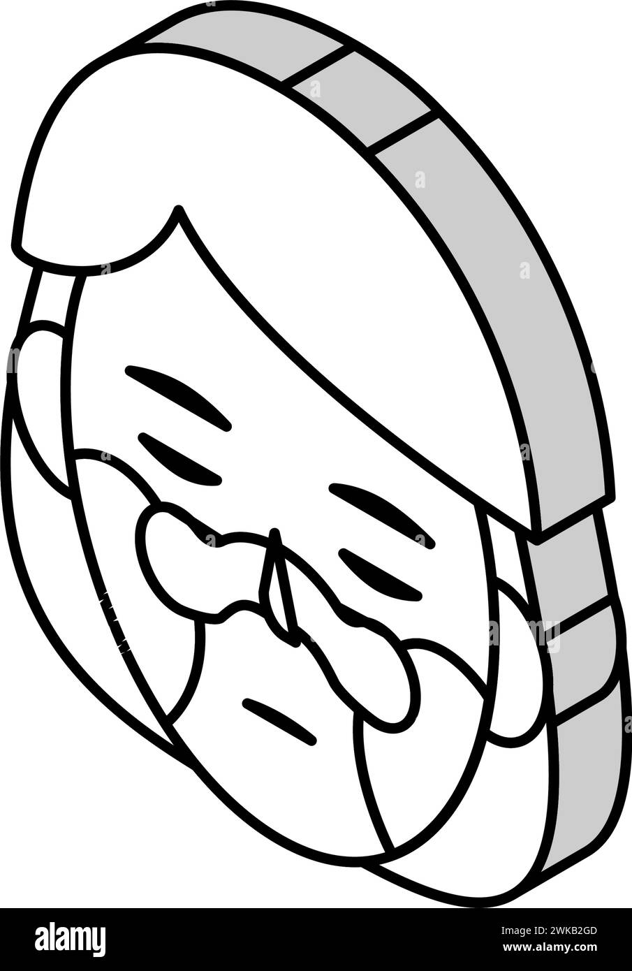 illustration vectorielle isométrique d'icône de lupus érythémateux systémique Illustration de Vecteur