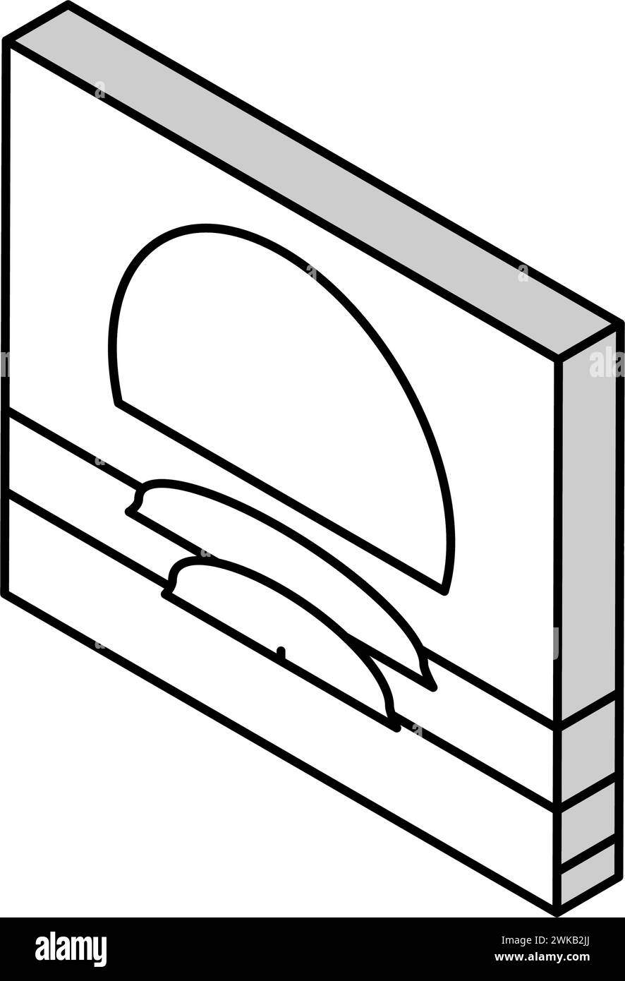 illustration vectorielle d'icône isométrique de problème de santé de douleur Illustration de Vecteur