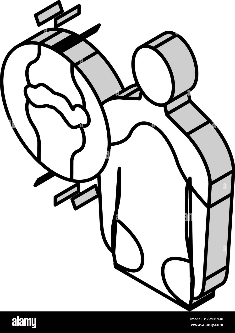 illustration vectorielle d'icône isométrique polymyalgia rheumatica Illustration de Vecteur