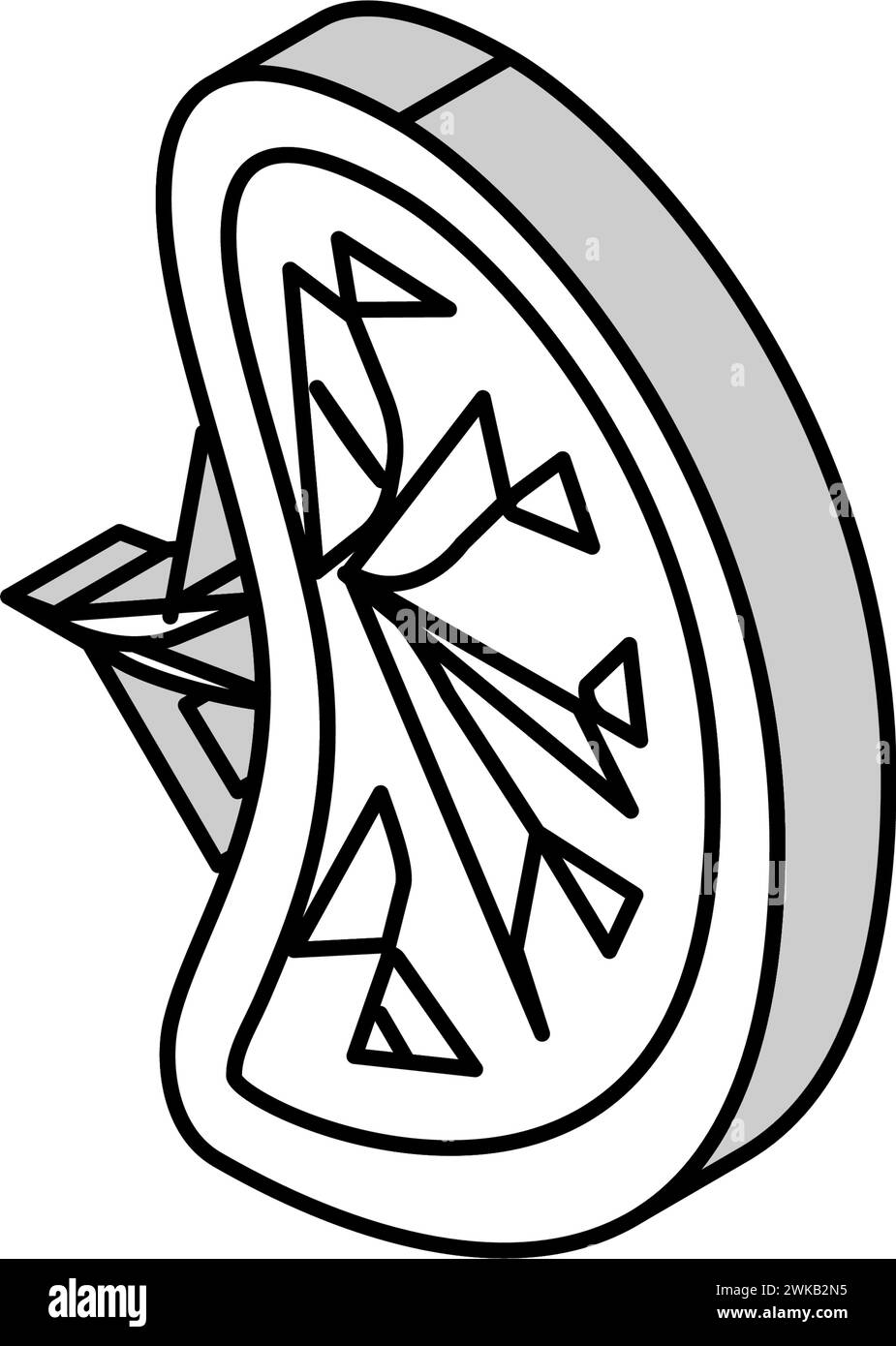 illustration vectorielle d'icône isométrique d'organe humain de rate Illustration de Vecteur