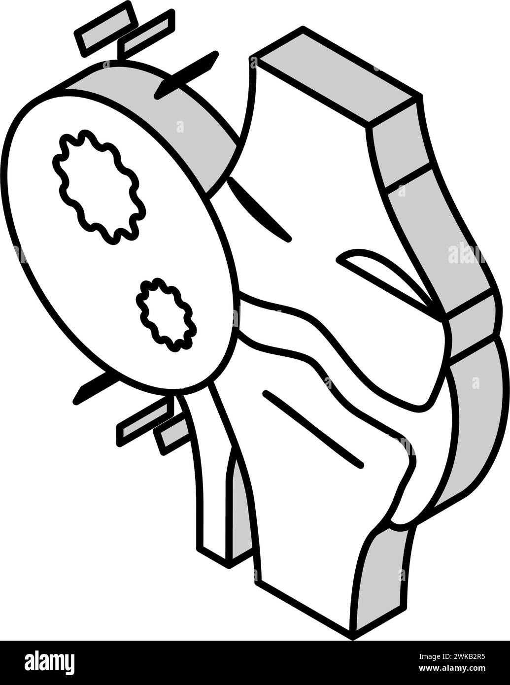 illustration vectorielle d'icône isométrique d'arthrite infectieuse Illustration de Vecteur