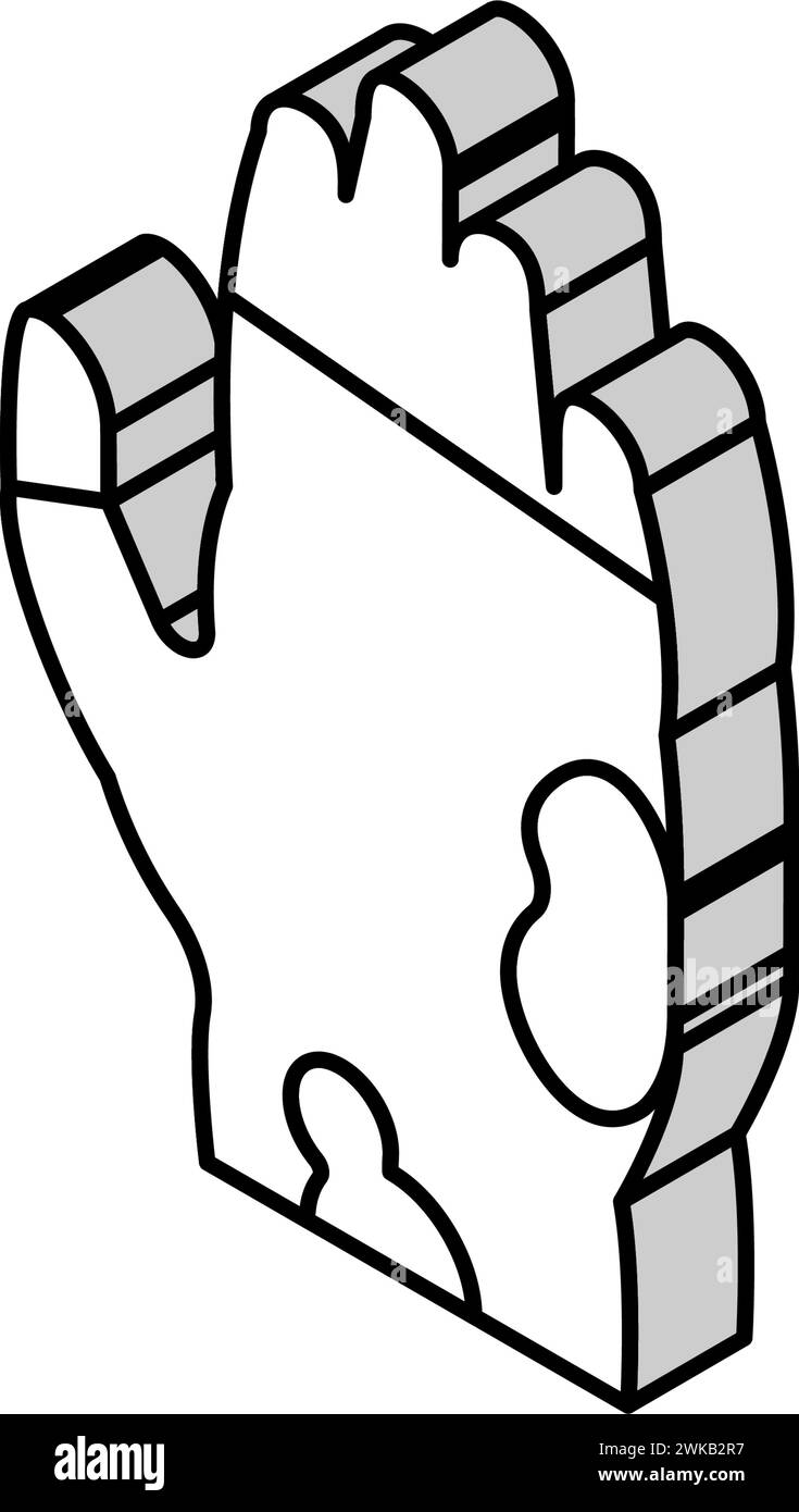 illustration vectorielle d'icône isométrique de maladie de peau de sclérodermie Illustration de Vecteur