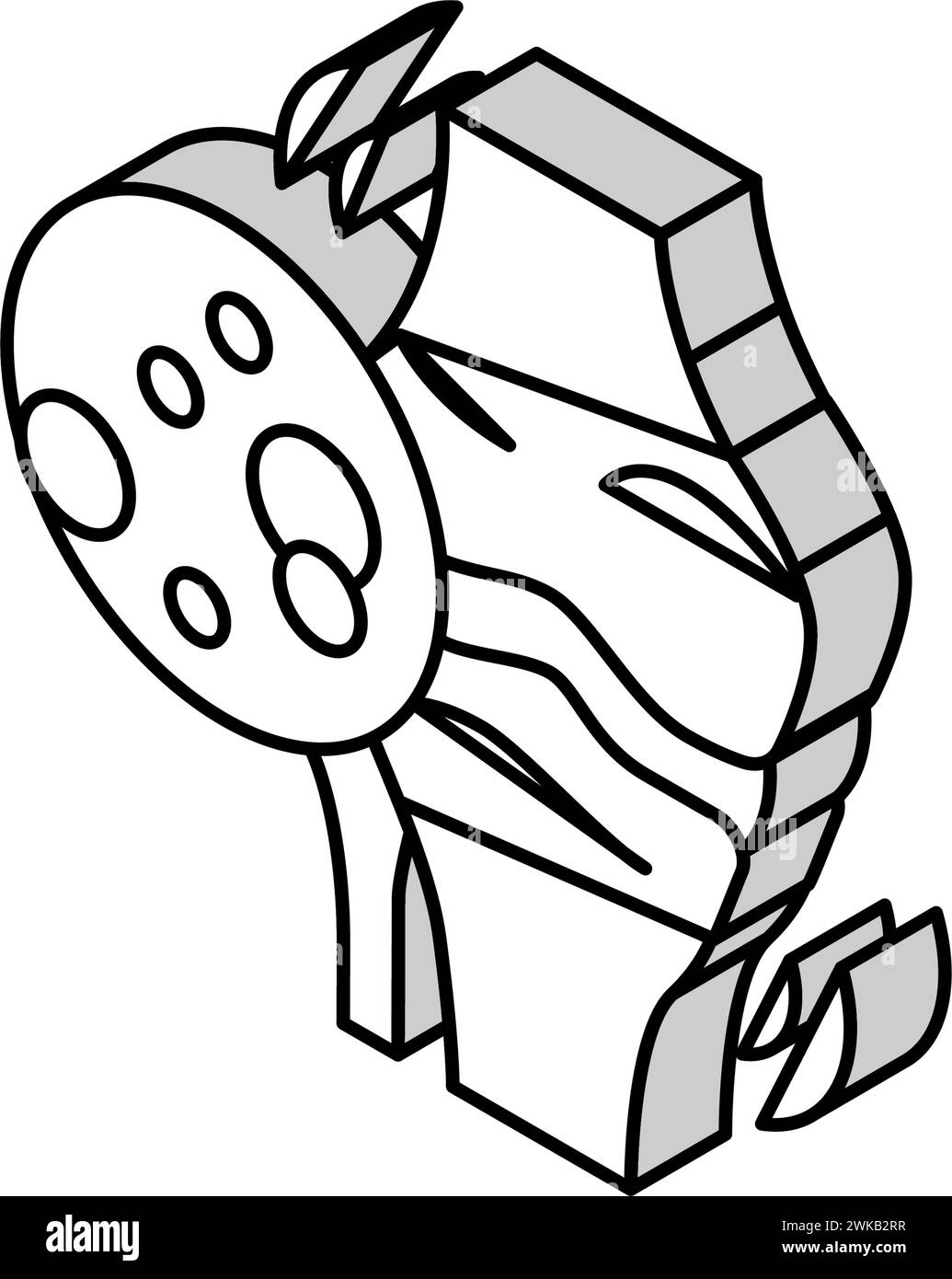 illustration vectorielle isométrique d'icône d'arthrite idiopathique juvénile Illustration de Vecteur