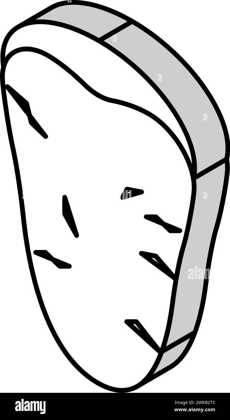 illustration vectorielle d'icône isométrique du syndrome de sjogrens Illustration de Vecteur