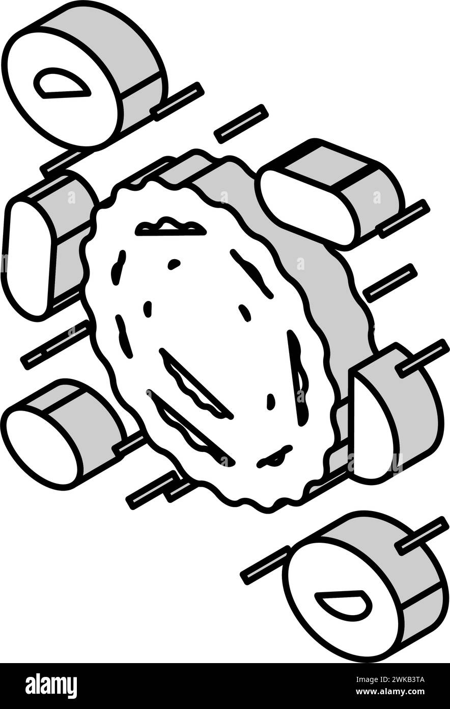 illustration vectorielle d'icône isométrique de globules blancs Illustration de Vecteur